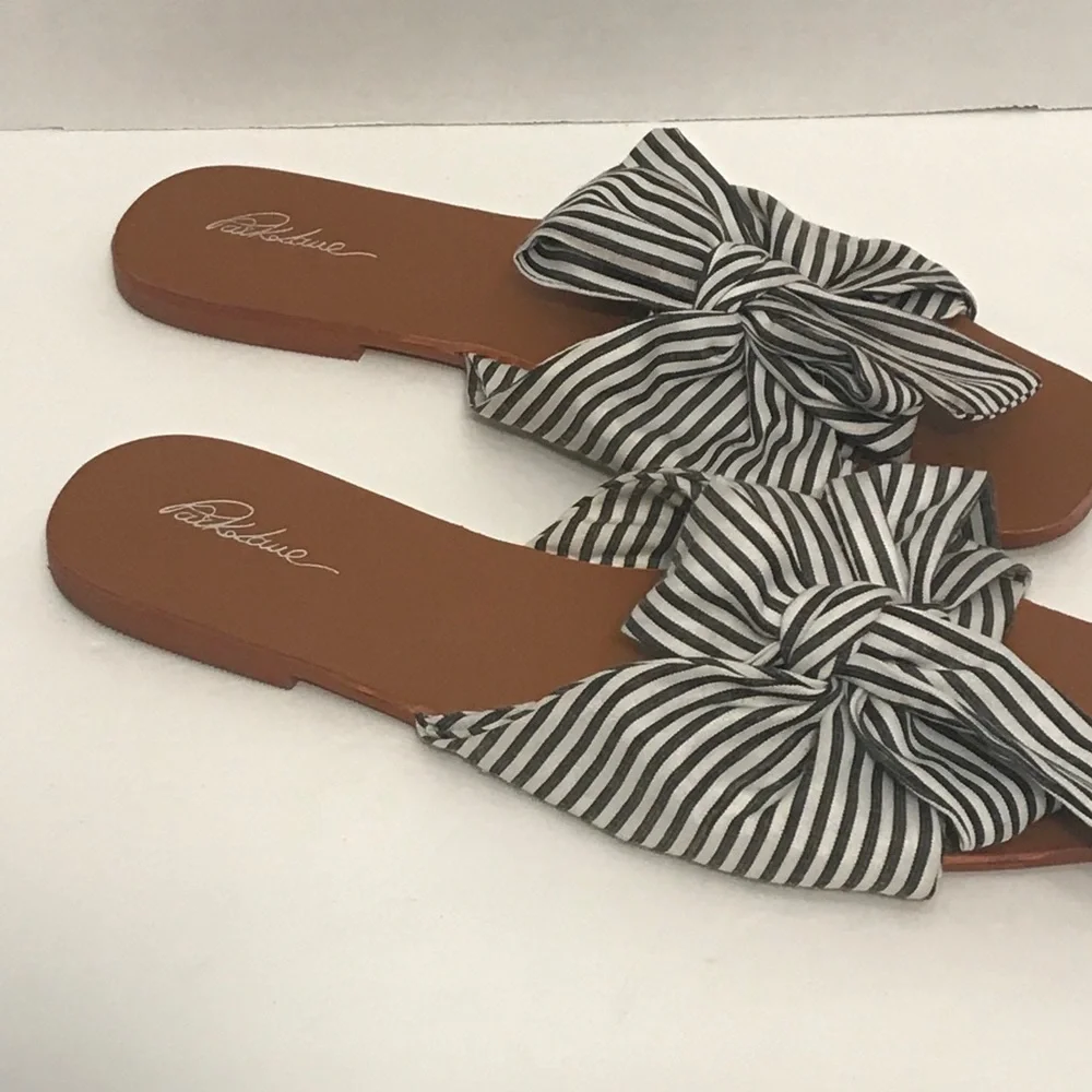 Park lane Bow Flat Sandals - Picture 8 of 12